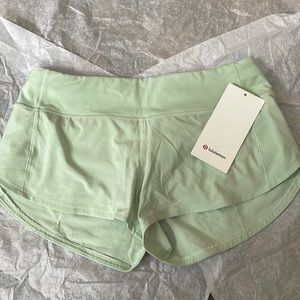 Lululemon sea foam color speed shorts